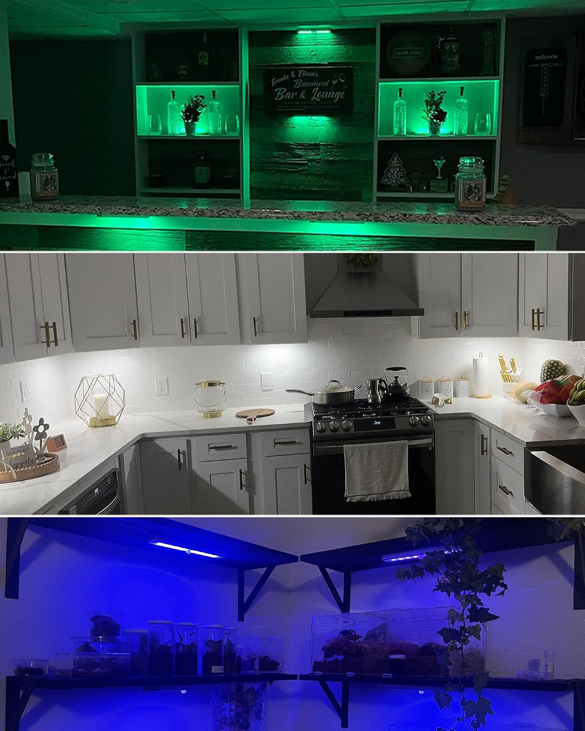 Under Cabinet Lights Wireless, 48-LED Under Cabinet Lighting Rechargeable, Closet Light with Timer & Dimmable, Under Counter Lights for Kitchen Shelf Pantry Desk (4 Packs)