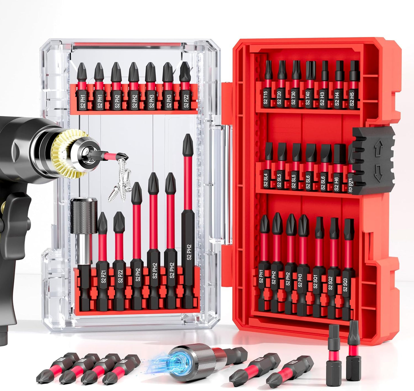 35Pcs Screwdriver Bits Set S2 Steel Screwdriver Impact Kit | With a Storage Case, Used for Power Screwdrivers and Electric Drill Drivers