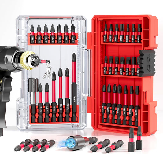 35Pcs Screwdriver Bits Set S2 Steel Screwdriver Impact Kit | With a Storage Case, Used for Power Screwdrivers and Electric Drill Drivers
