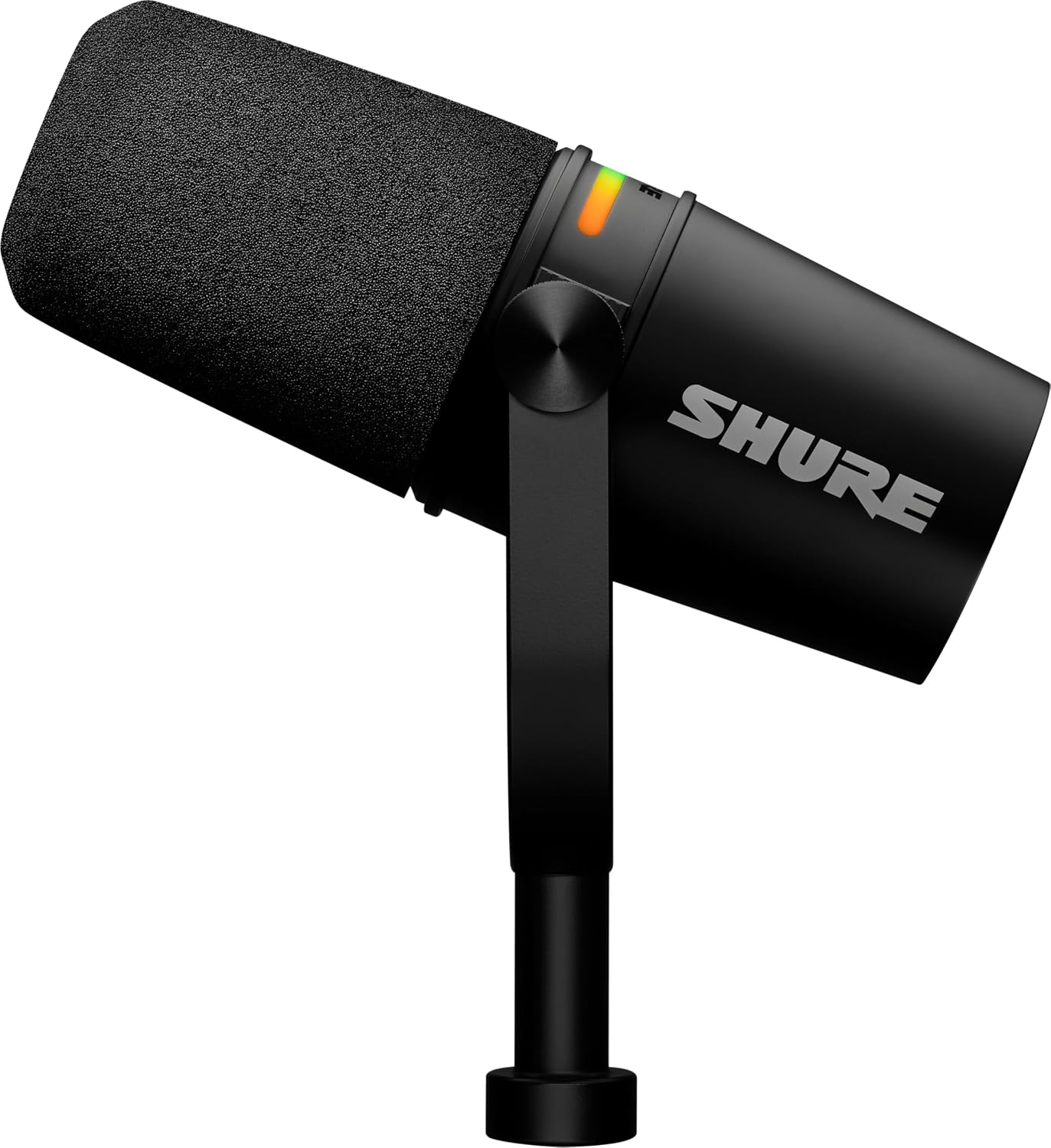 Shure MV7+ Podcast Dynamic Microphone with Articulating Desktop Boom Arm. OBS Certified, Enhanced Audio, LED Touch Panel, USB-C & XLR Outputs, Auto Level Mode, Digital Pop Filter, Reverb -Black