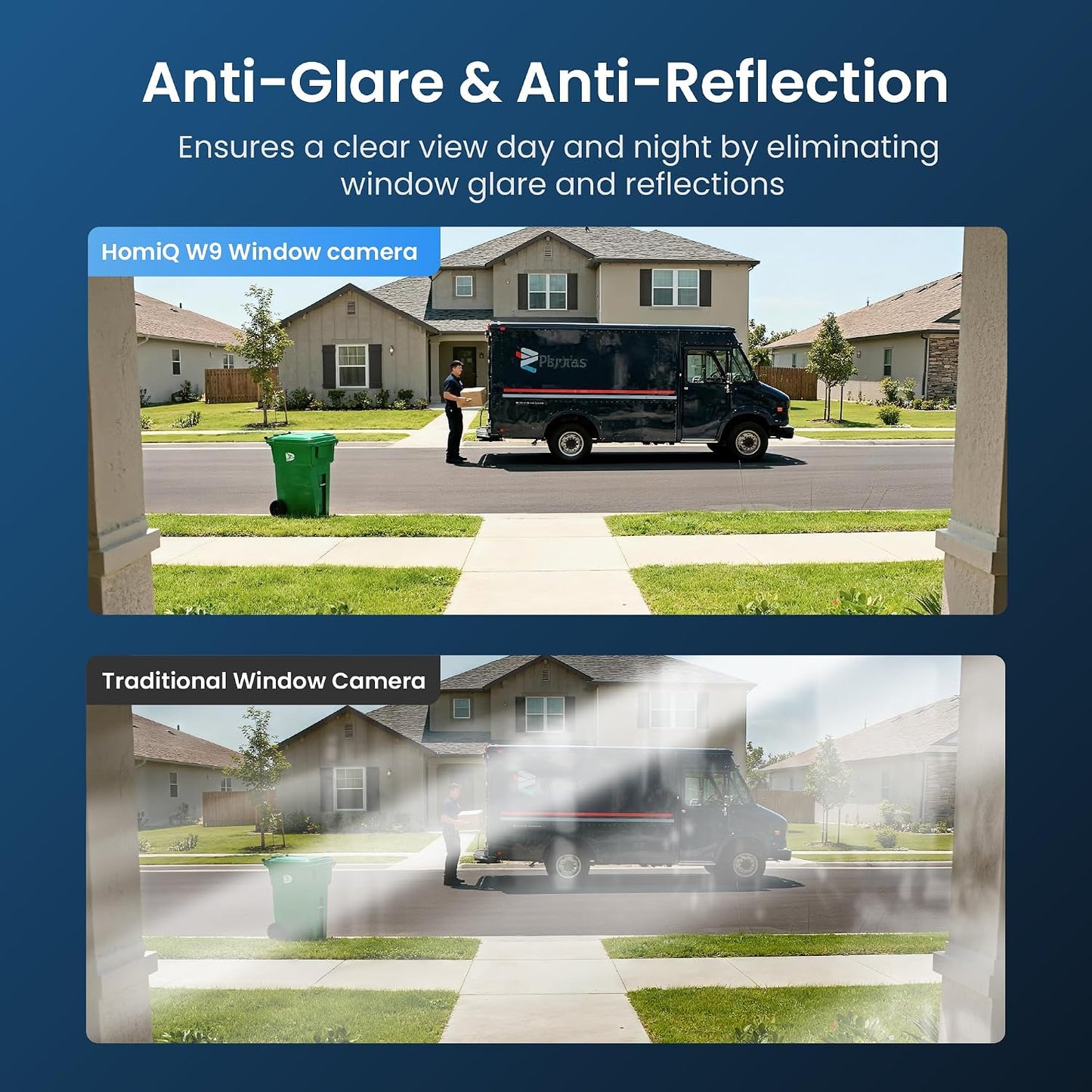 Window Security Camera 3MP 2K, Indoor WiFi Cameras 2.4GHz/5GHz with Colorvue AI Color Night Vision, Person Detection with Auto-Focus, 24/7 Recording Compatible with Alexa & Google Home
