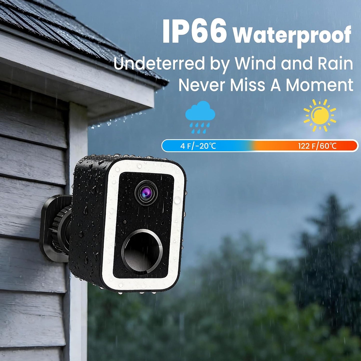 aidowocam 【2 Pack】 Security Cameras Wireless Outdoor, Color Night Vision Even in the Dark, AI Motion Detection & Spotlight Siren Alarm, 2-Way Audio Battery Powered Camera for Home Security