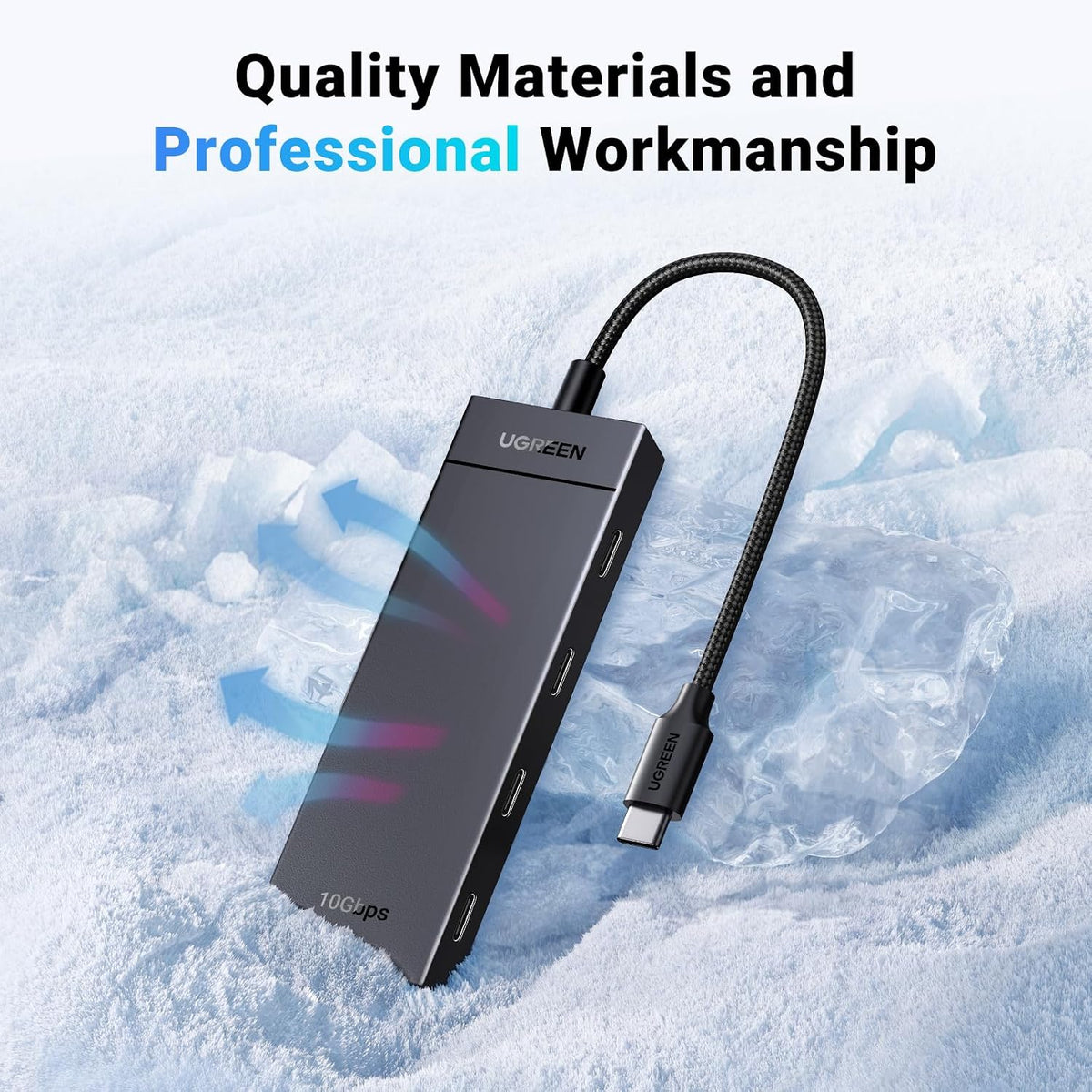 UGREEN USB C Hub 4 Ports, Multiple USB 3.2 Hub, 4x10Gbps Data Transfer