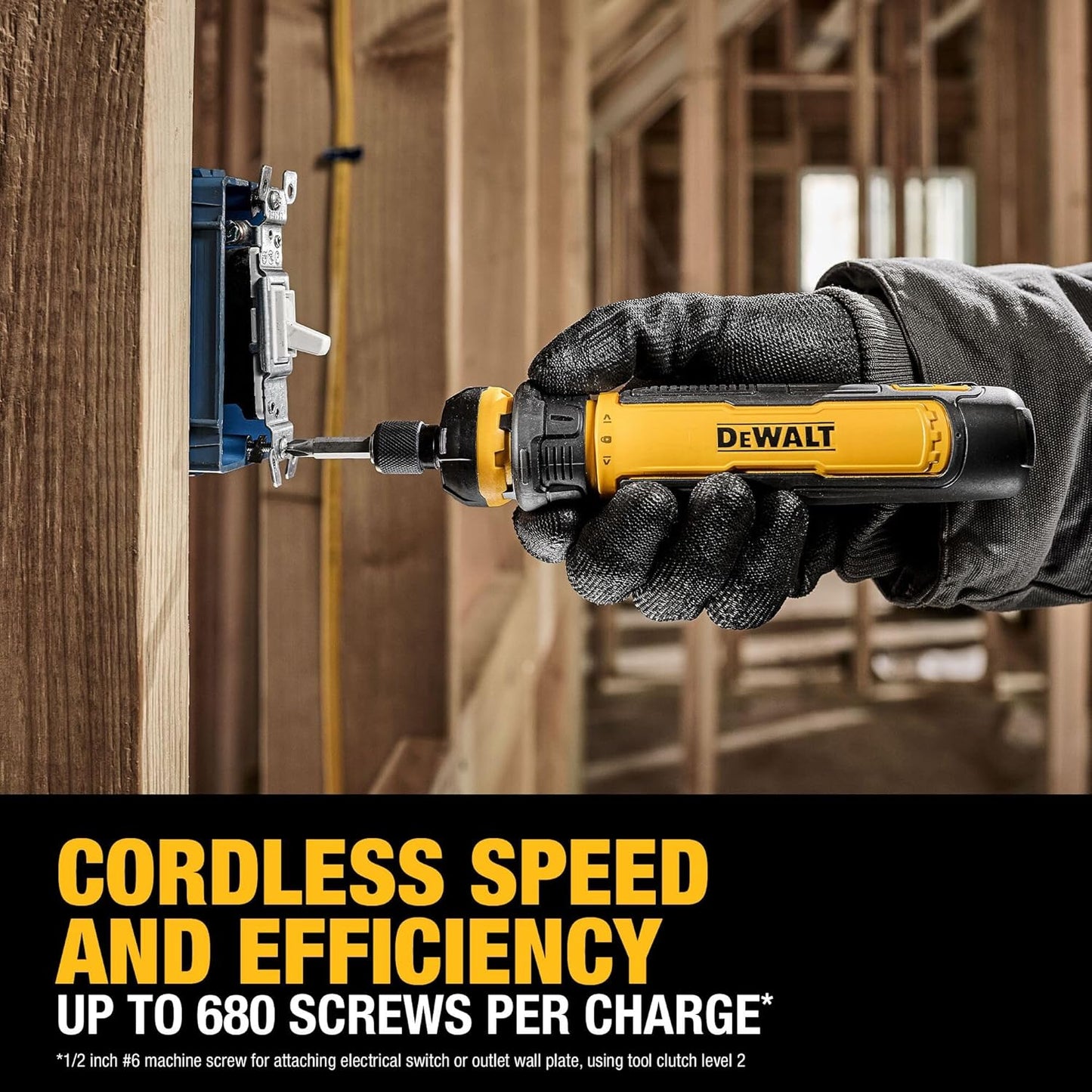DEWALT Cordless Screwdriver, 4V USB Rechargeable Electric Screwdriver with 12 pcs Screwdriver Bit Set, LED Light, FLEXDRIVE Control, Compact, Ergonomic (DWHT66719)