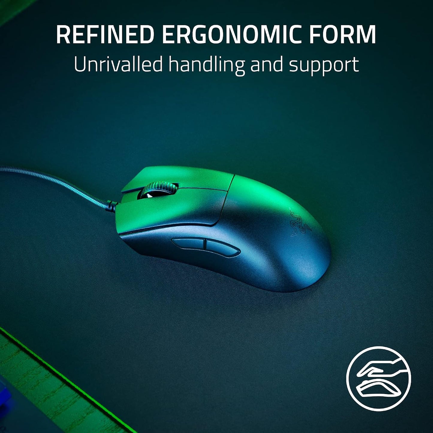 Razer DeathAdder V3 Wired Gaming Mouse, 8Khz, 59g, Black