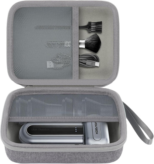 Hard Storage Case for WOLFBOX MF100/MF50/MF60/70 Electric Air Duster | Shockproof, Anti-crush, Mesh Pocket, Accessory storage, Not losing accessories, Protective Storage Box, Gray Case