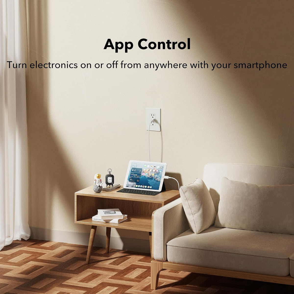 BN-LINK Smart Electrical Outlet with 2 Controlled Plugs and Type-C Charging, in-Wall Smart Wi-Fi Outlet with Voice and APP Remote Control, Compatible with Alexa and Google Assistant, 2.4GHz Wi-Fi Only