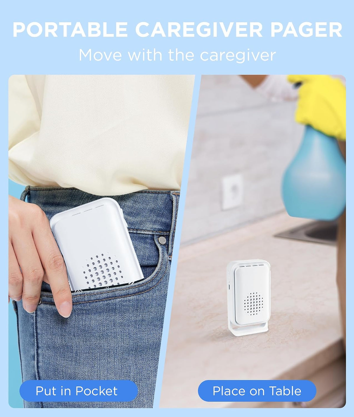 Newly Upgraded 2026 Bed Alarm for Elderly Dementia Patients - Wireless Fall Detection & Motion Sensor Alert System for Seniors, Dementia & Alzheimer Patients (2 Sensor + 1 Receiver)