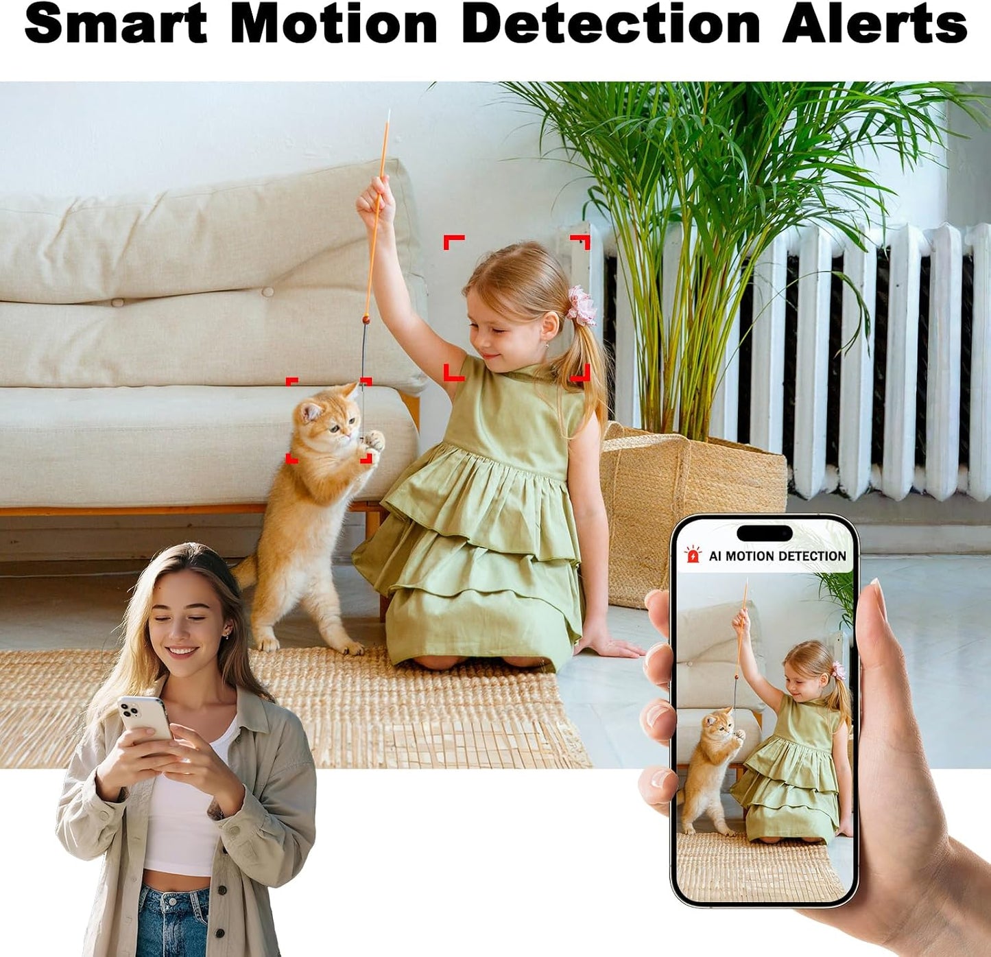 Thirdeyes 1080P Camera Charger with 2.4G/5G WiFi, Wireless Mini Camera for Indoor Home Security, Nanny Cam for Pets & Baby, Real-Time Monitoring, Motion Detection, Plug-in Wall Charger Cam