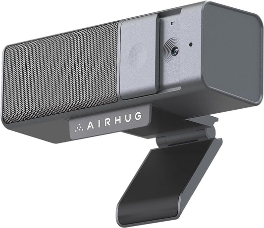 AIRHUG 3 in 1 1080P Webcam with Microphone & Speaker | Built-in Privacy Cover, USB Camera, Video Conferencing/Online Class/Gaming Live