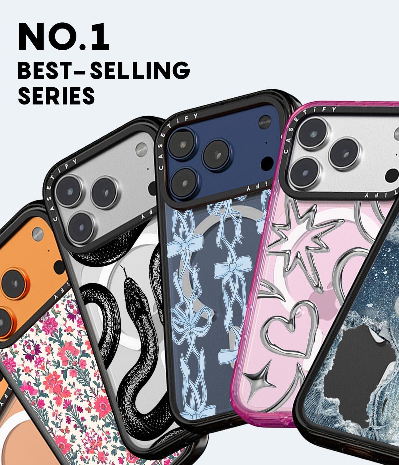 CASETiFY for iPhone 17 Pro Max Case - Impact Compatible with MagSafe | 8.2 ft. 4x Military Grade Drop Protection | Stargazer Lily | Matte Black