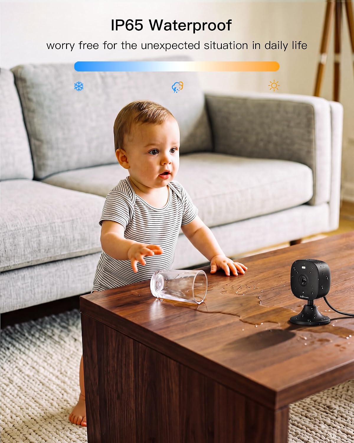 2K Cameras for Home Security, Plug-in Security Camera Outdoor/Indoor w/Color Night Vision&Motion Detection for Baby/Pet/Vehicle Monitor, 5G/2.4GHz Dog Camera w/2-Way Audio/Cloud&SD Card Storage