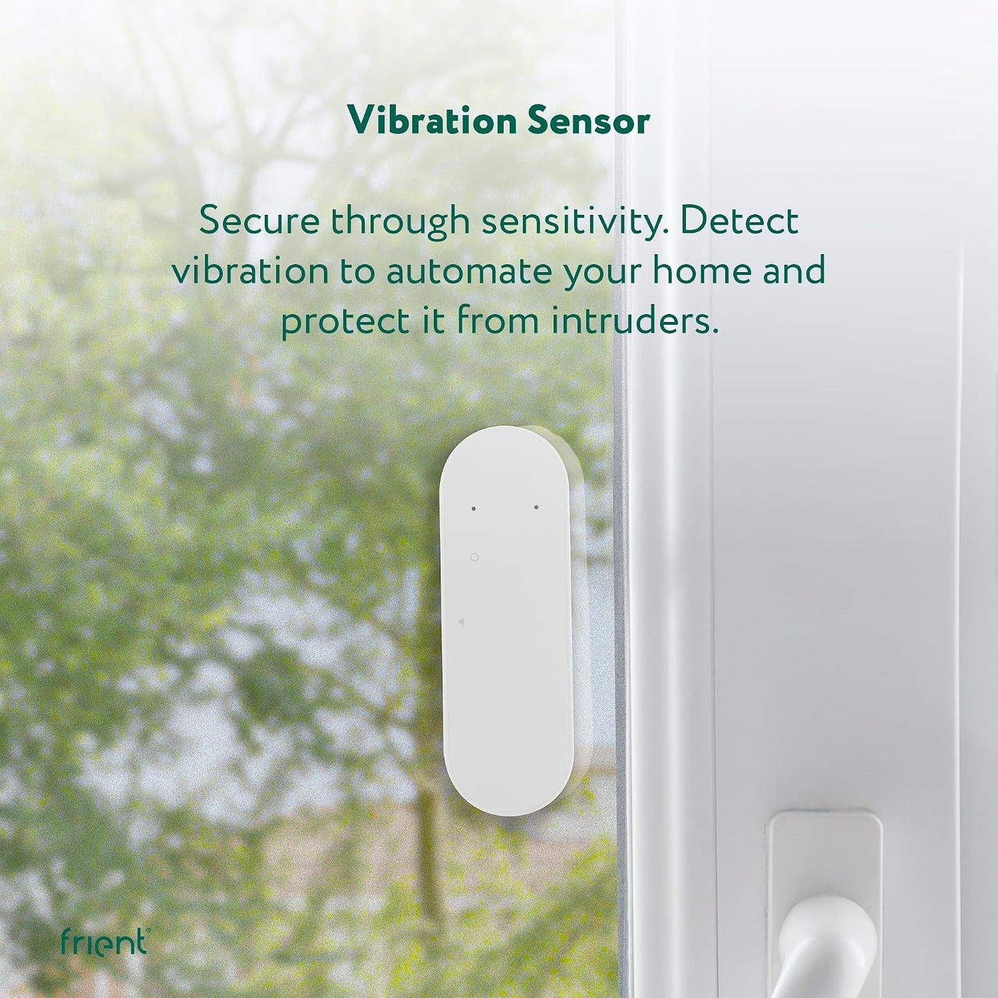 Frient Vibration Sensor | Vibration Detection | Tilt Sensor | 15 Preset Sensitivity Levels | Temperature Sensor | Zigbee | Compatible with Homey and SmartThings