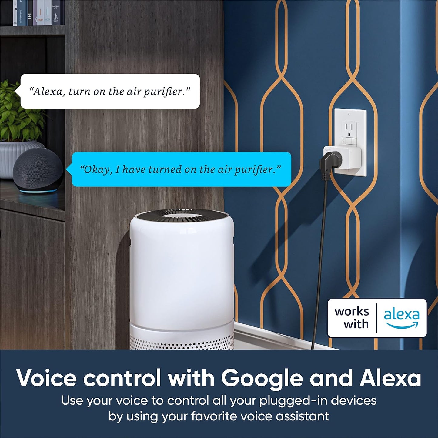 Wyze Plug, 2.4GHz WiFi Smart Plug, Compatible with Alexa, Google Assistant, IFTTT, No Hub Required, Four-Pack, White