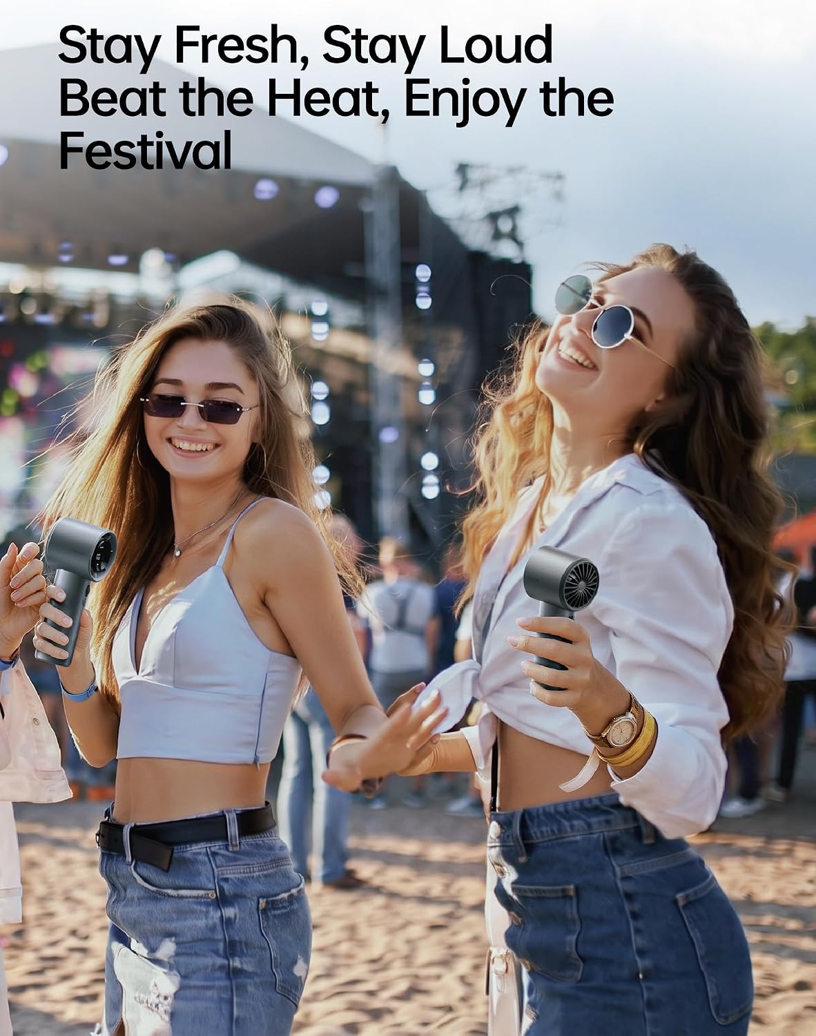 JISULIFE Handheld Fan Pro1S - Next-Gen Airflow: Up to 40H Runtime | Metal Body-Enduring Quality, 1-100 Speed Scroll Wheel, 5000mAh-Portable Fan for Travel, Gifts for Women Men(Starry Grey)