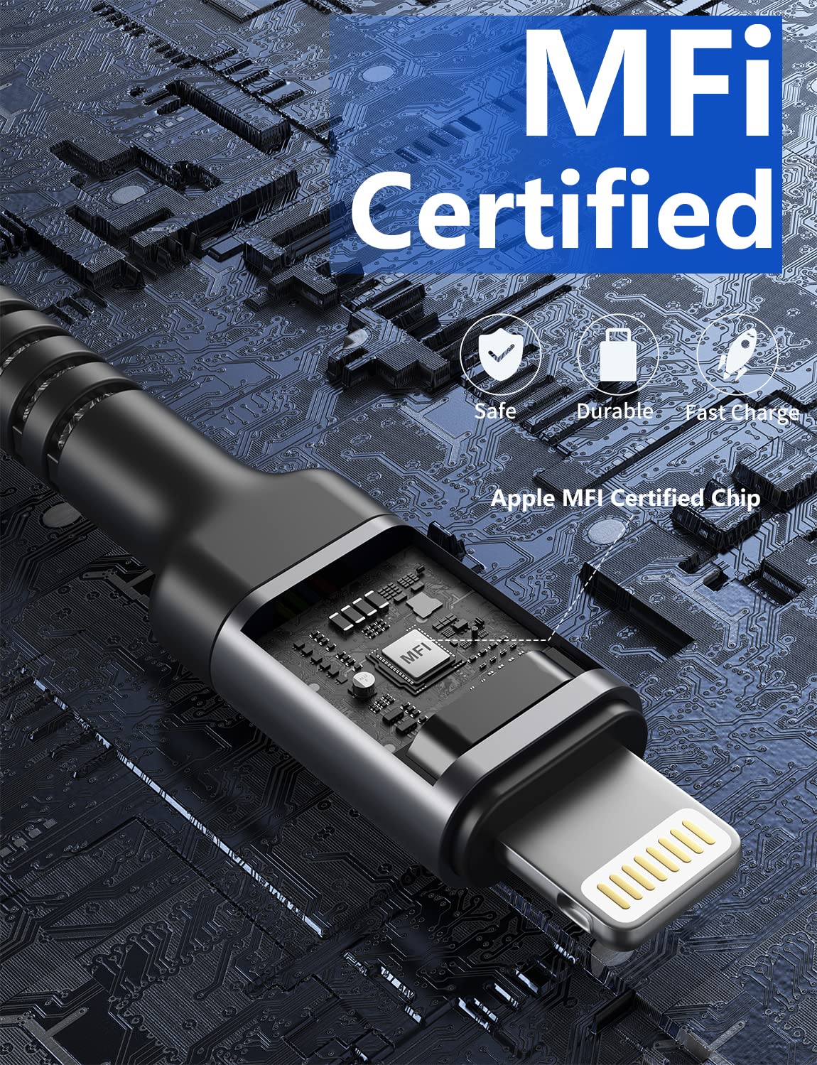 USB C to Lightning Cable 6FT 2Pack, iPhone Charger Fast Charging, USBC | iPhone Charger, Type C iPhone Charging Cord [Apple MFi Certified] for iPhone 14 13 12 11 Pro Max Xs 8 Plus and More