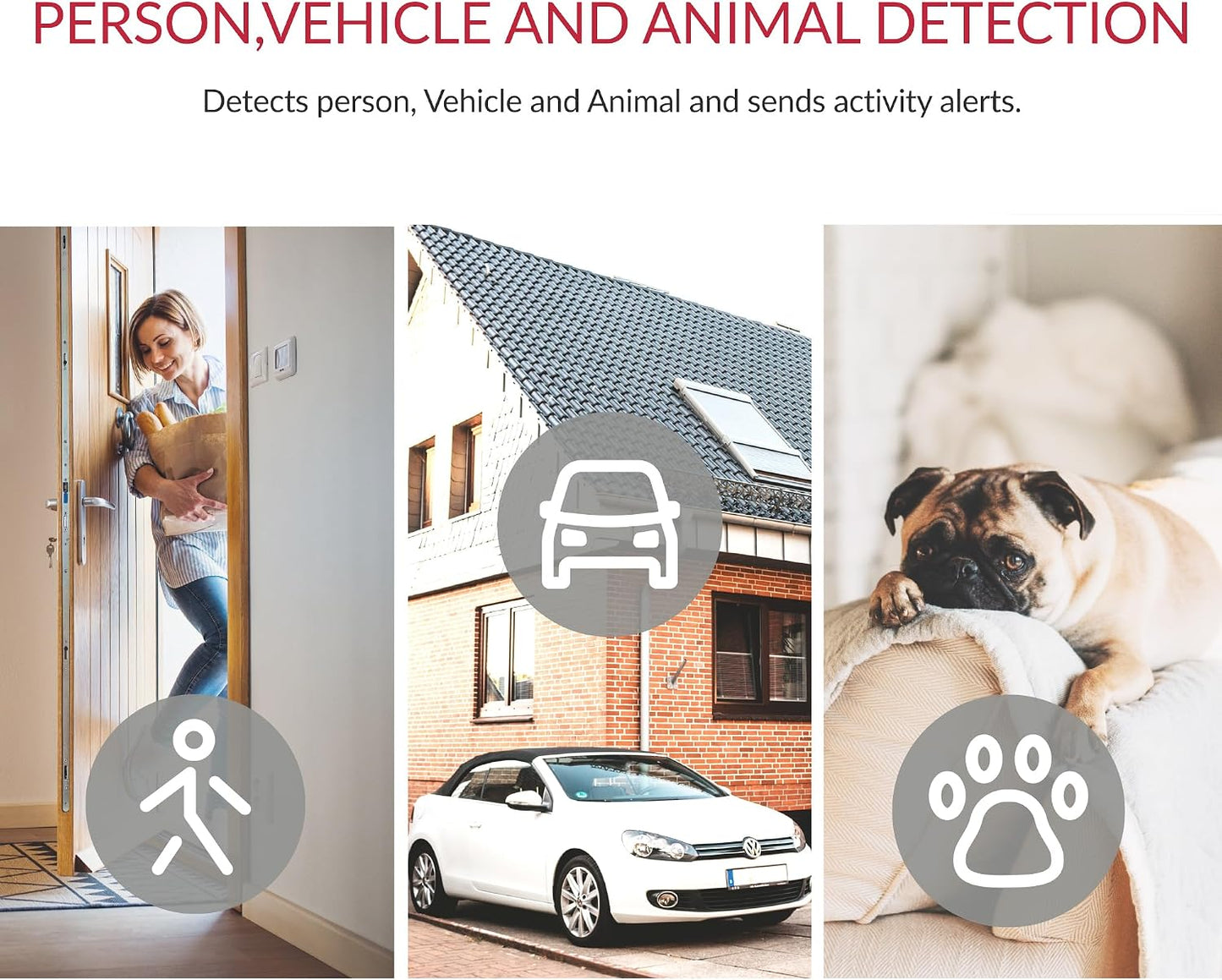 YI 2K 3MP Home Security Camera, Indoor Camera with Person, Vehicle, Animal Detection, Phone App for Baby, Pet, Dog, Monitoring, Compatible with Alexa