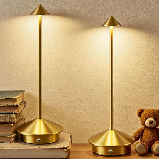 2 Pack Cordless LED Table Lamp, Rechargeable 5200mAH Battery Operated Lamp for Decor, 3 Color Stepless Dimming Desk Lamps, for Restaurant, Bedroom, Outdoor Camping, Coffee Shop, Night Light