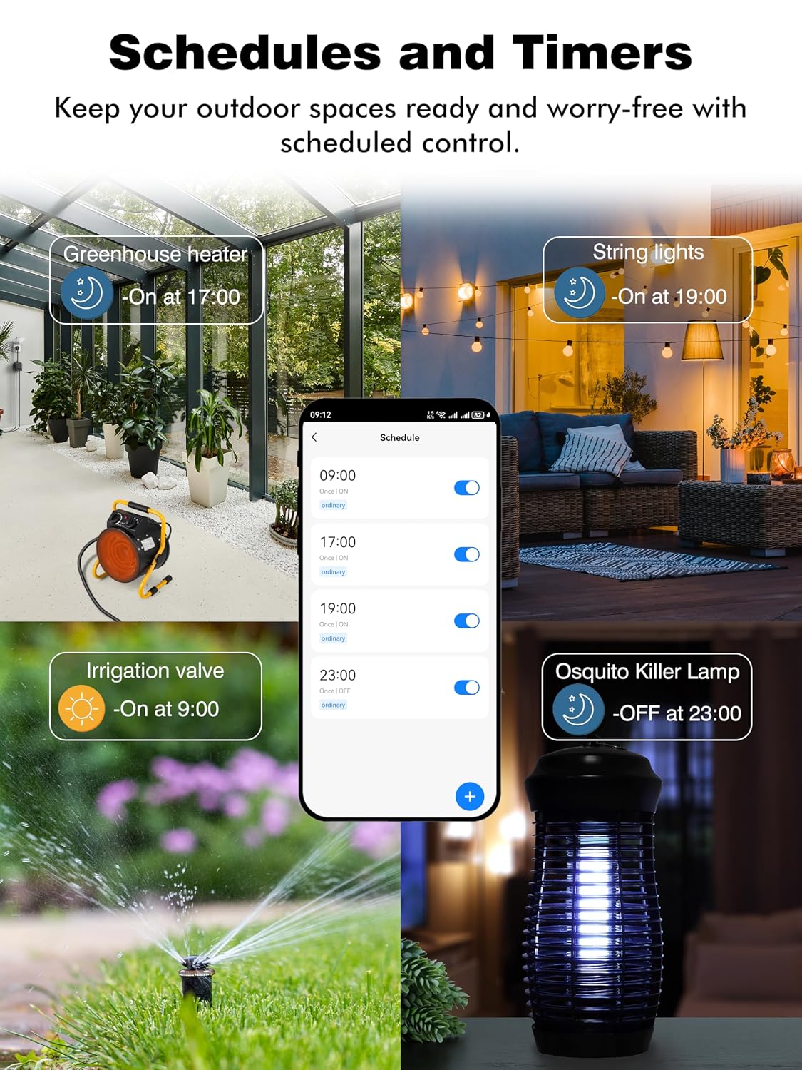 EIGHTREE 5GHz Outdoor Smart Plug, Timer Outlet with 2 Independently Outlets