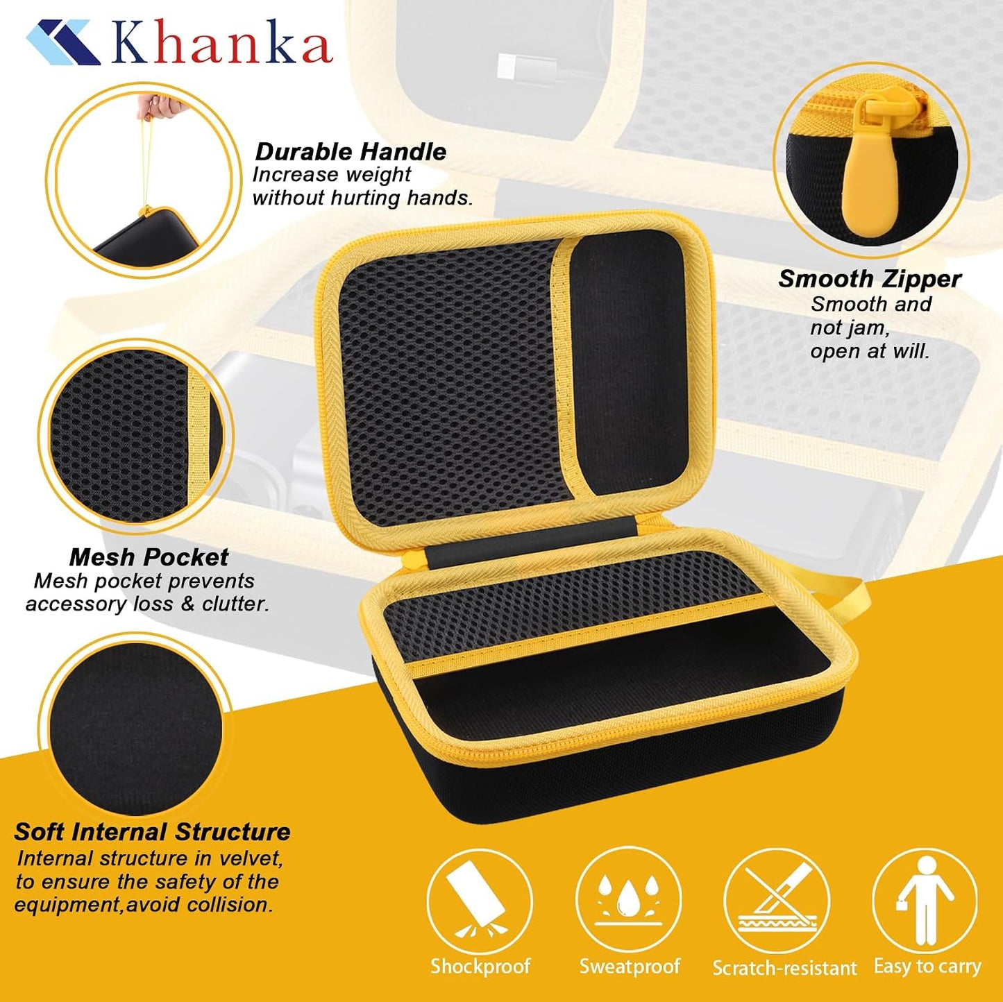 khanka Case for Fanttik B11 Mix/ B11 Pro Max/B10 Pro/B10 Pro Max Electric Air Duster,Compatible with Fanttik B10 Pro/B10 Pro Max Compressed Air Duster and Accessories,Case Only
