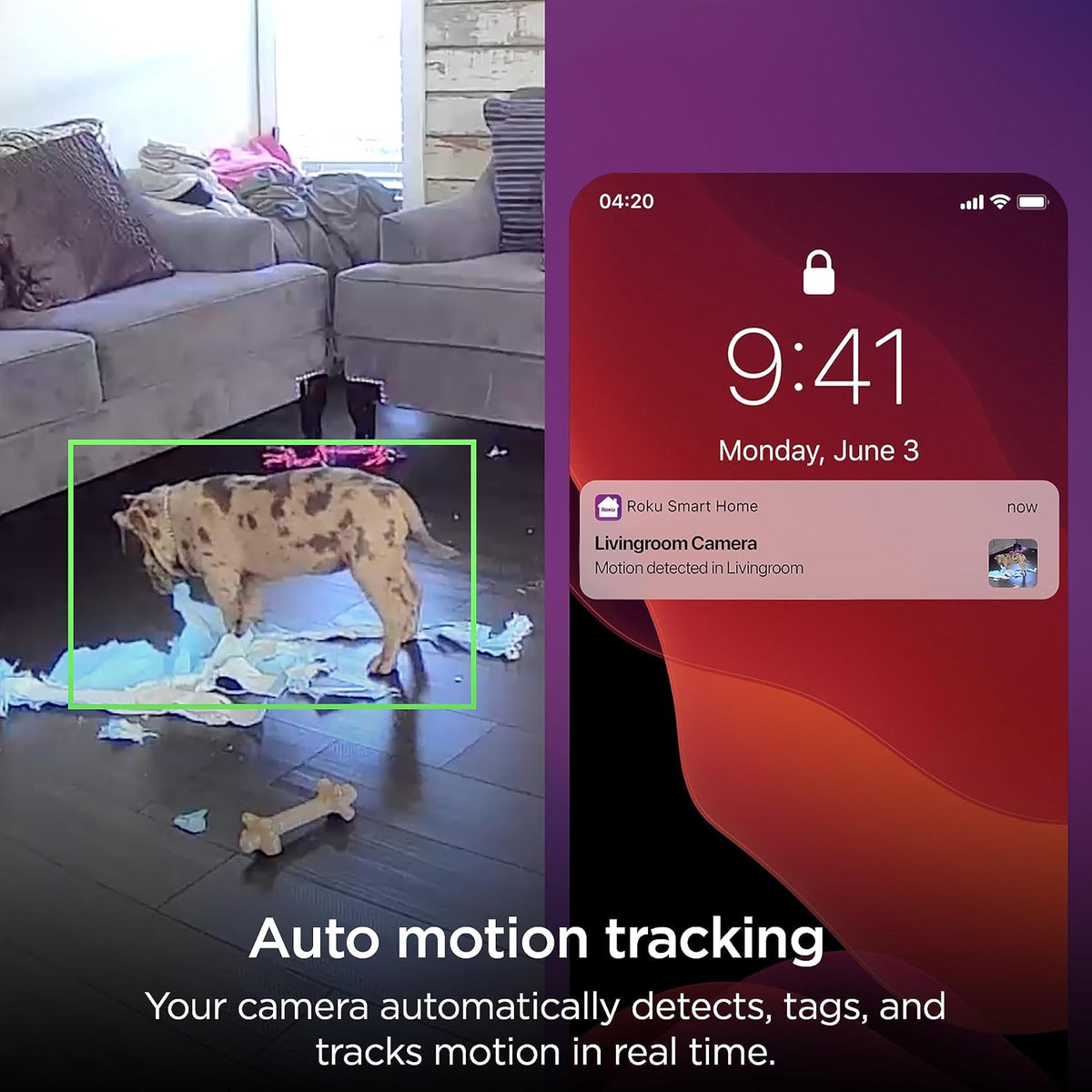 Roku CS1000R Smart Home Indoor Camera SE - Wired Security Camera with Motion & Sound Detection (Renewed)