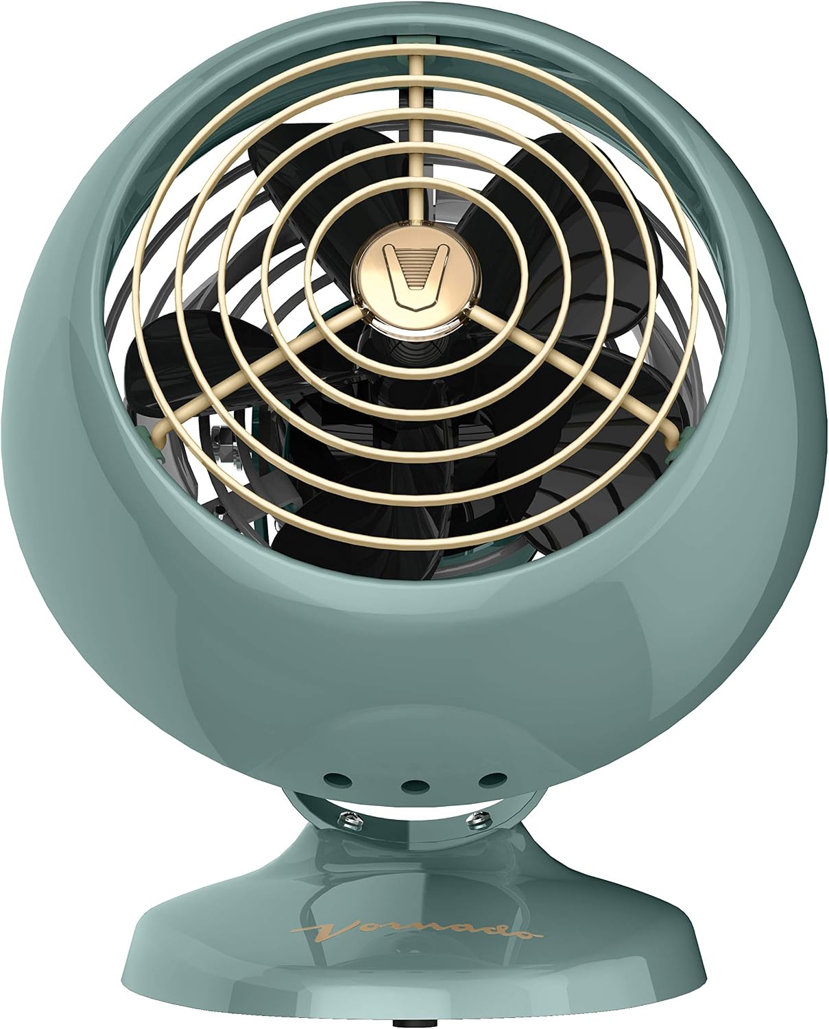 Vornado VFAN™ Mini Classic Vintage Metal Desk Fan, 2-Speed, Adjustable Tilt, Personal Air Circulator for Bedroom, Office, Dorm Room, Portable Quiet, Vintage Green