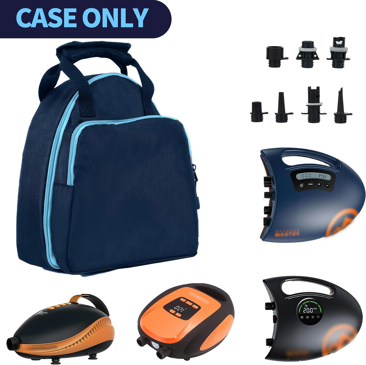 Carrying Waterproof Bag Compatible with OutdoorMaster Paddle Board Pump The SHARK/The Dolphin SUP Pump, Electric air pump bag Portable Storage Pocket for Paddle Board Accessories(Box Only)