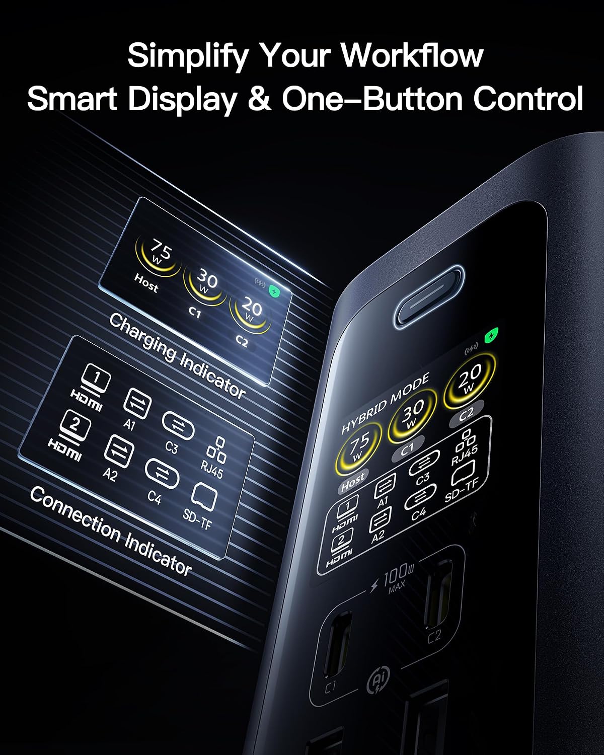 Baseus Spacemate RD1 Pro, 15-in-1 Docking Station with Dual Monitor