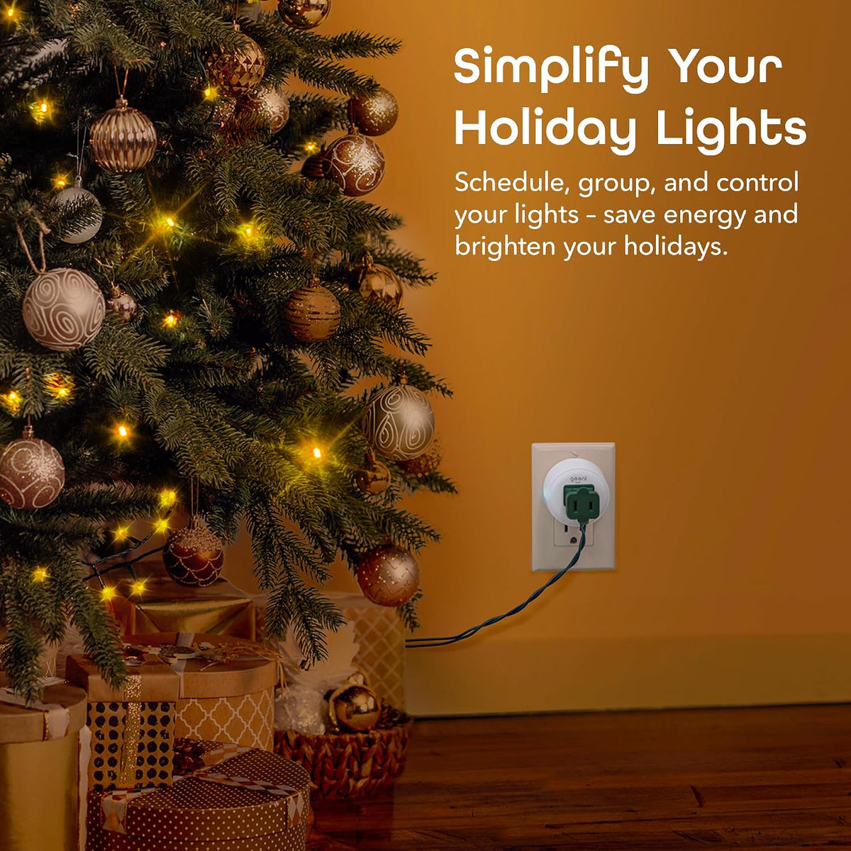 Geeni Dot Plug, 2.4 GHz Wi-Fi, Fire-Resistant, Schedule & Timer, 1-Pack