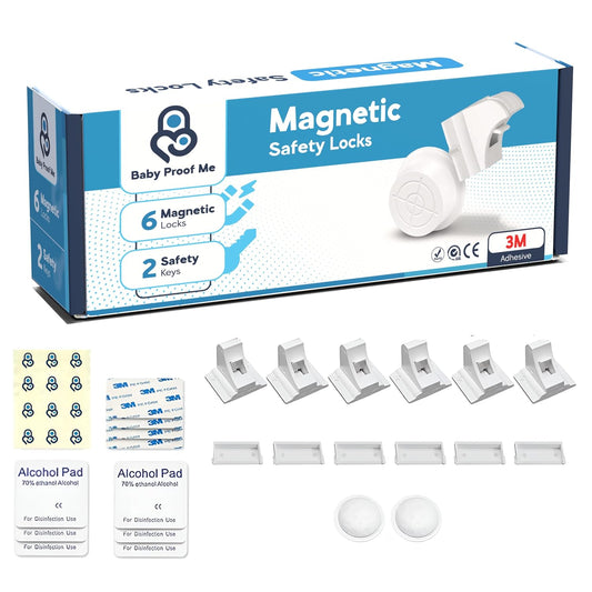 Baby Proof Me Baby Proofing Magnetic Child Safety Cabinet Locks, 6-Pack