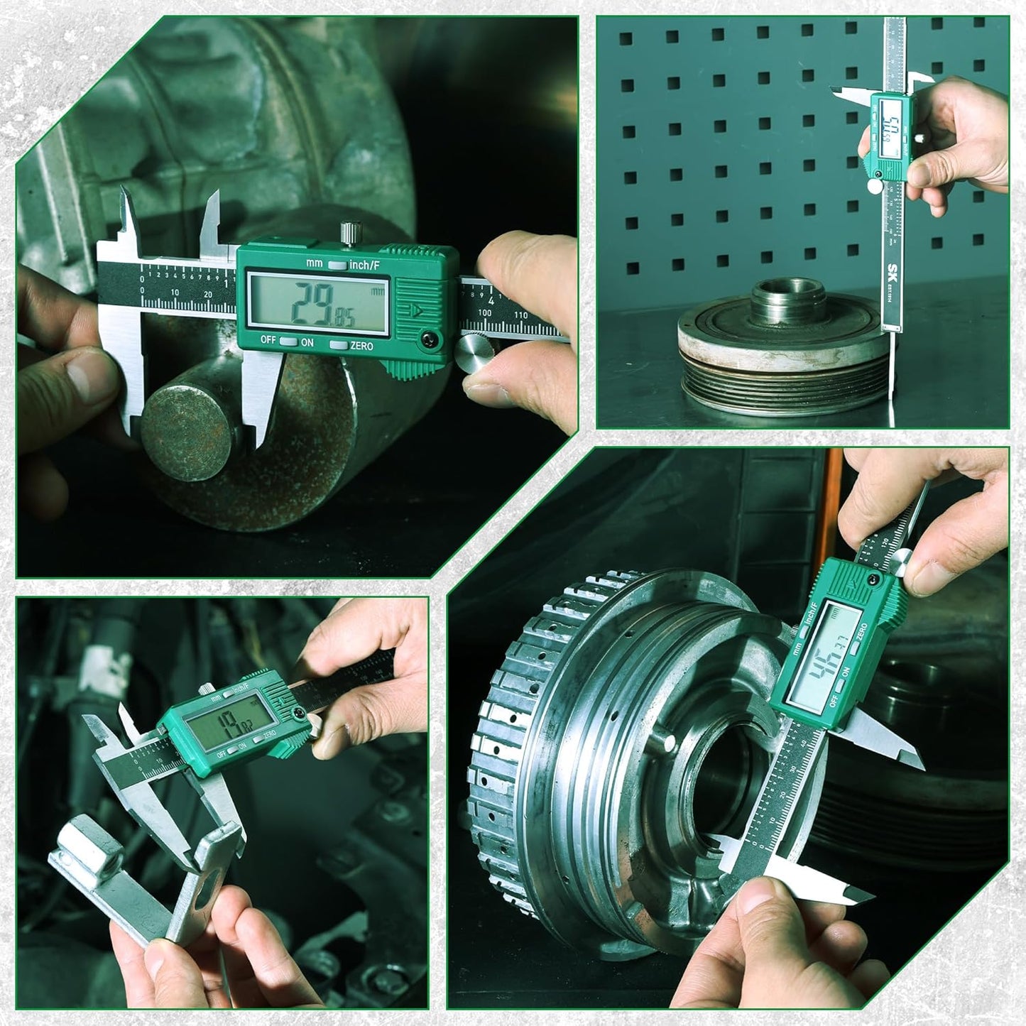 SK 6'' Digital Calipers, Vernier Caliper Measuring Tool, ±0.001" Accuracy | Electronic Calibrador with Large LCD Screen, Auto-Off Feature, Inch/Millimeter/Fraction Conversion