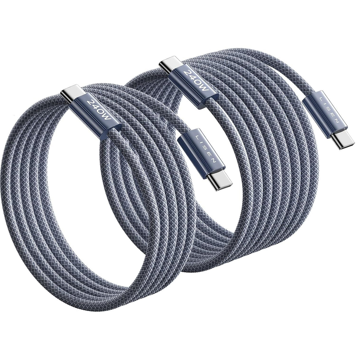 LISEN for Apple iPad Charger Fast Charging 240W USB C Cable for iPad Pro 13/12.9/11 inch, A16/10th Generation, iPad Air 11/13 inch/5th/4th, iPad mini 6th/7th, 6.6ft+10ft/2 Pack/Midnight