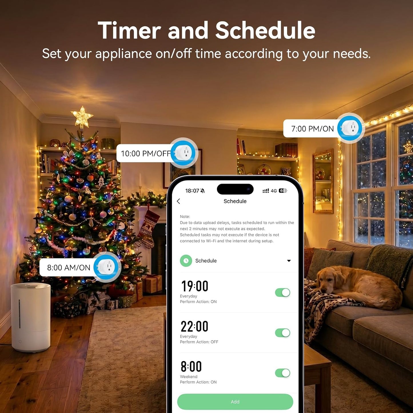 EIGHTREE Smart Plug 5GHz& 2.4GHz, 15A WiFi Smart Outlet Compatible with Alexa & Google Home, Smart Home WiFi Plug with Remote Control, Timer Outlet with Schedule, 4 Packs