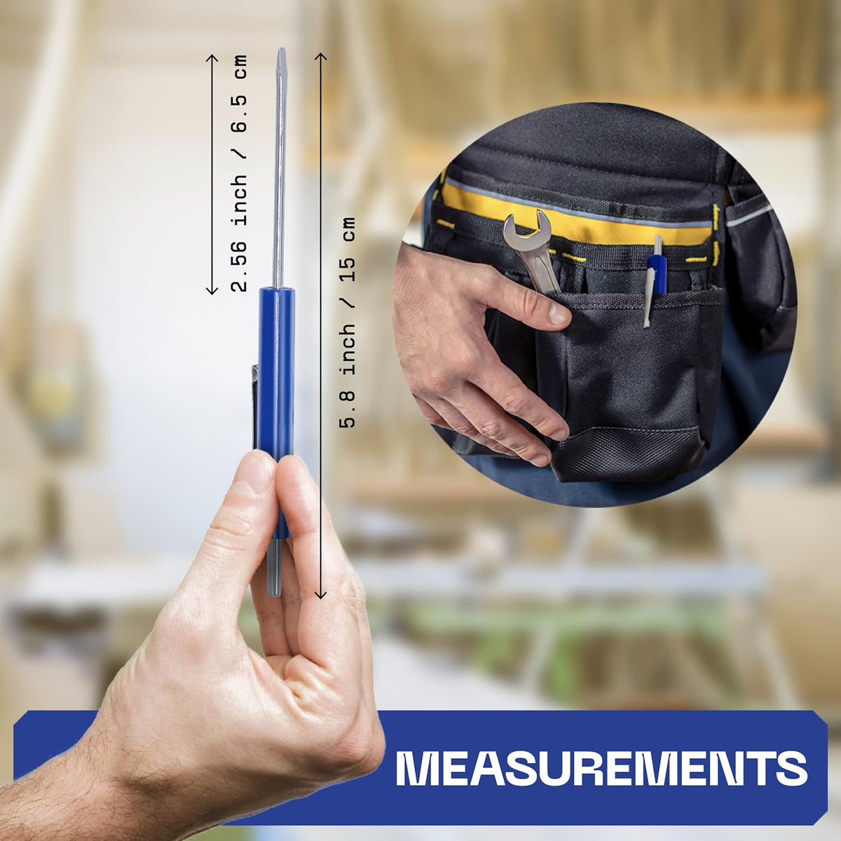 Pocket Screwdrivers, 3 Pack Flathead & Schrader Removal Tool | Pocket Screwdrivers, Dual-Purpose Design, Precision repairs, Durable steel, Mechanics & DIY