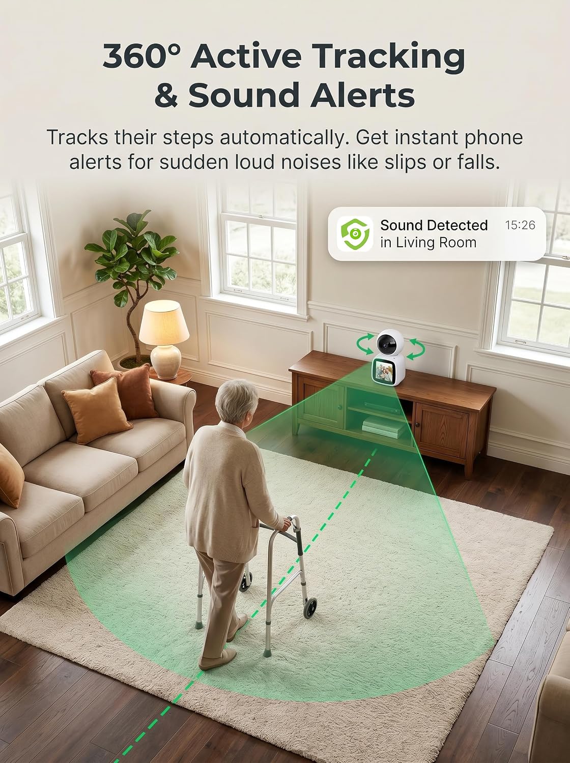 SYMYNELEC Elderly Monitoring Camera with Screen, One-Touch Video Calling