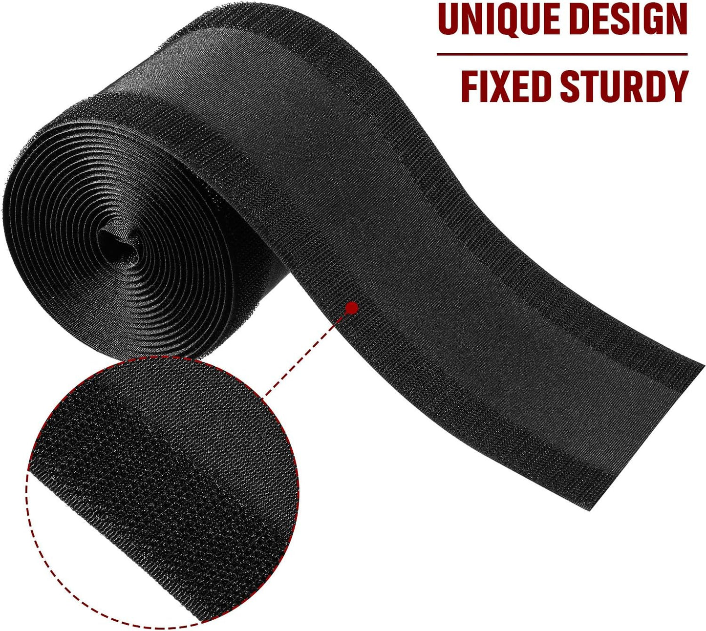 WILLBOND Carpet Cord Cover Cable Protector Floor Cover Cable Protector Management Only for Commercial Office Carpet(19.69 ft,Black)
