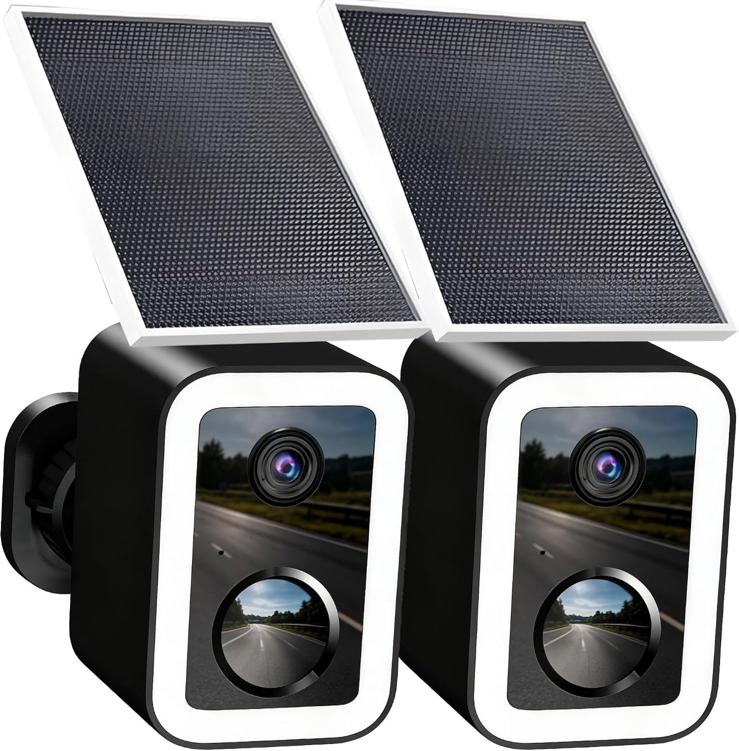 aidowocam 【2 Pack】 Security Cameras Wireless Outdoor, Color Night Vision Even in the Dark, AI Motion Detection & Spotlight Siren Alarm, 2-Way Audio Battery Powered Camera for Home Security