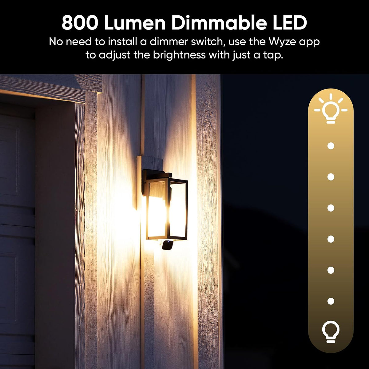 WYZE Bulb Cam Security Camera, 2K HD Outdoor Light Bulb Camera (Renewed) | Color Night Vision, Dimmable LED Bulb, Motion Detection, Siren Alarm, Works w/Alexa/Google Assistant