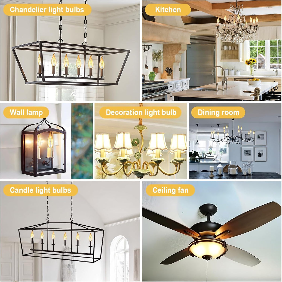 Qualilux Dusk to Dawn Candelabra Bulbs Outdoor, CA11 Vintage, Candle Flame Tip Full Glass, Non-Plastic, Soft White 2700K, 4W=40W, 450LM LED Light Sensing Auto On/Off Bulb, E12 Base, 4-Pack, HQ-H035