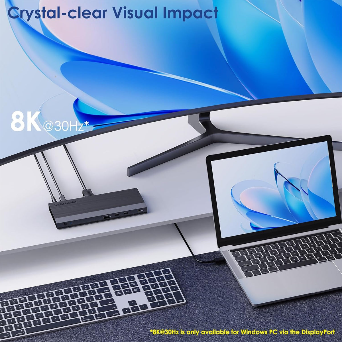 WAVLINK USB C Docking Station Dual Monitor Triple Display for Laptop