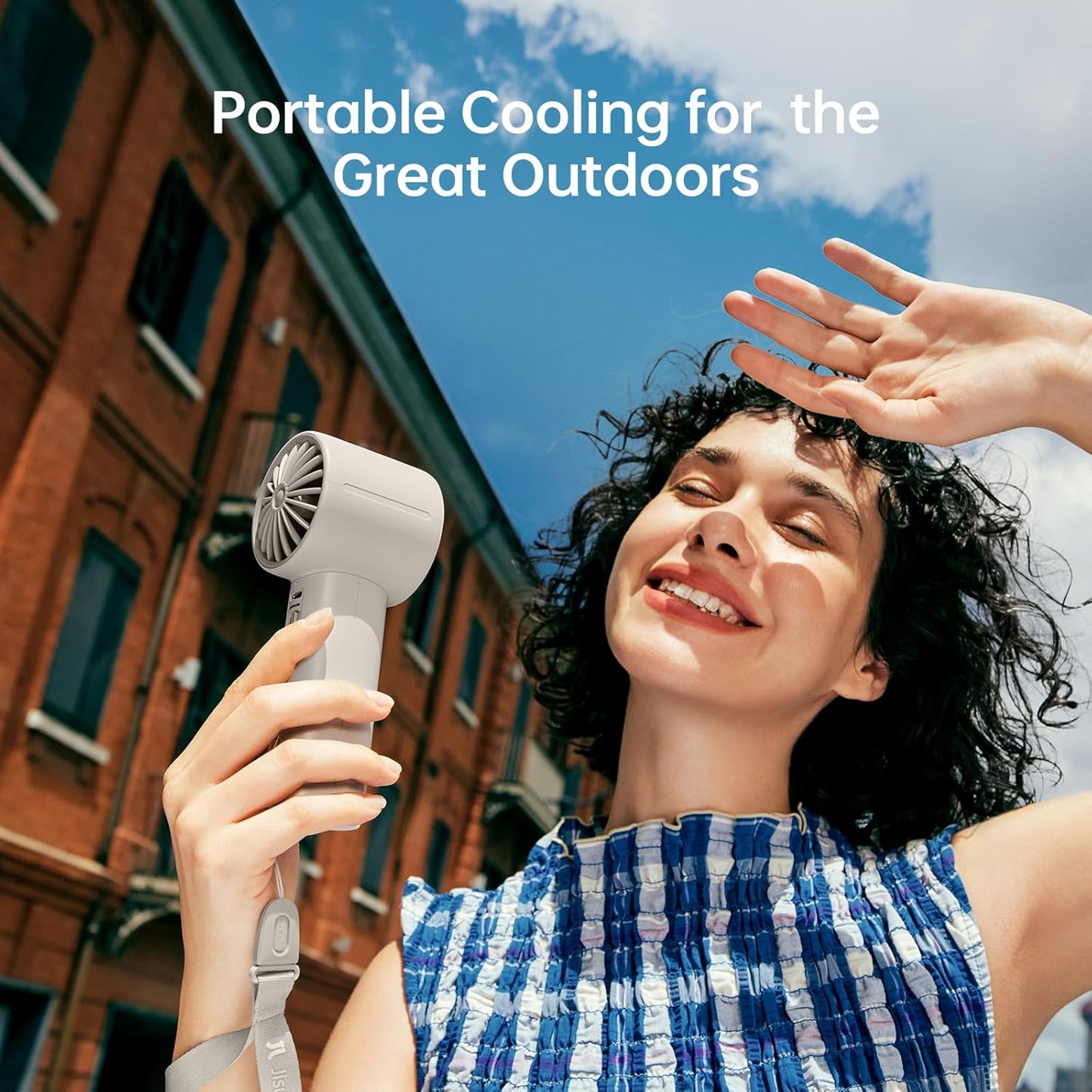 JISULIFE Handheld Turbo Fan Life10S, 28H Max Runtime, Strong Wind, Gray | For Travel, Beach & Concerts, Ultra-Quiet, 5000mAh Rechargeable Portable Fan, Powerful Cool Airflow, Gift for Women & Men