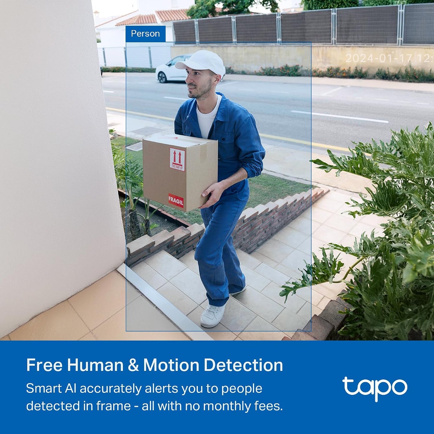 Tapo 2K Wireless Smart Video Doorbell with Chime - 160° Ultra-Wide View,Person Detection, Ring Call, 2-Way Audio, Subscription-Free Local Storage/Optional Cloud, Motion Only Alert, D210