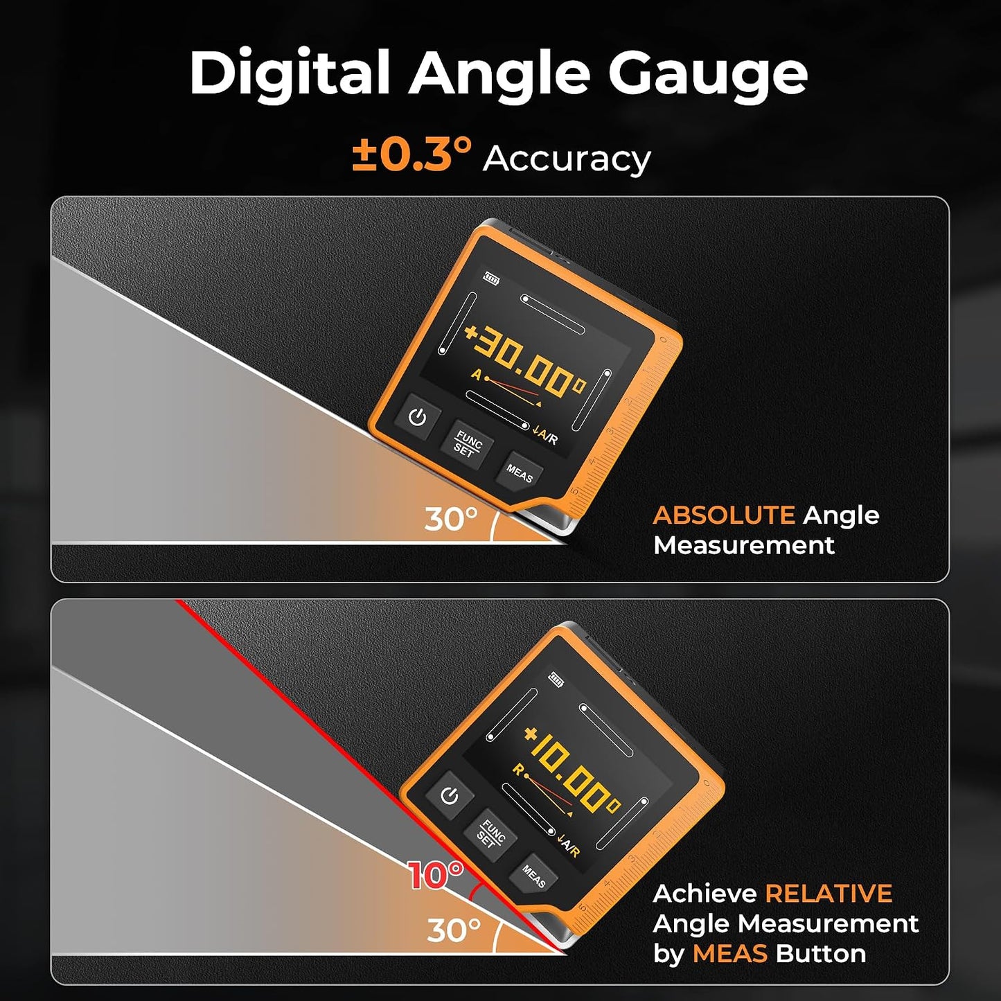 Laser Measuring Tool, 262ft Laser Measure with Digital Angle Finder & Level | 3 in 1 Laser Tape Measure, 2.4'' Color Backlit Display, 6 Units, Multi Modes, Magnetic, Rechargeable, Accurate for Carpenters