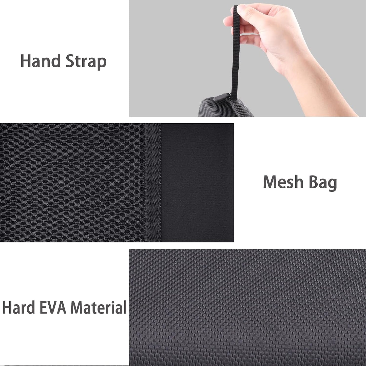 Hard Storage Case for WOLFBOX MF100/MF50/MF60/70 Electric Air Duster | Shockproof, Anti-crush, Mesh Pocket, Accessory storage, Not losing accessories, Protective Storage Box, Black Case