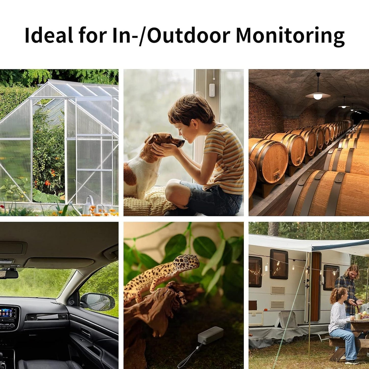 SwitchBot IP65 Indoor Outdoor Hygrometer Thermometer Wireless 3Packs, 394ft Bluetooth Range, Refrigerator Thermometer, Dewpoint/VPD/Absolute Humidity Sensor, 2-Year Battery Life, Free Data Storage
