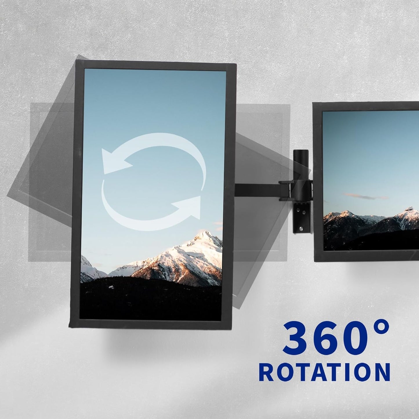 VIVO Premium Dual 21 to 32 inch LCD LED Monitor Wall Mount, Heavy Duty Telescoping Arms, Flush Wall Setup, Fits 2 Screens, Black, MOUNT-TS32B