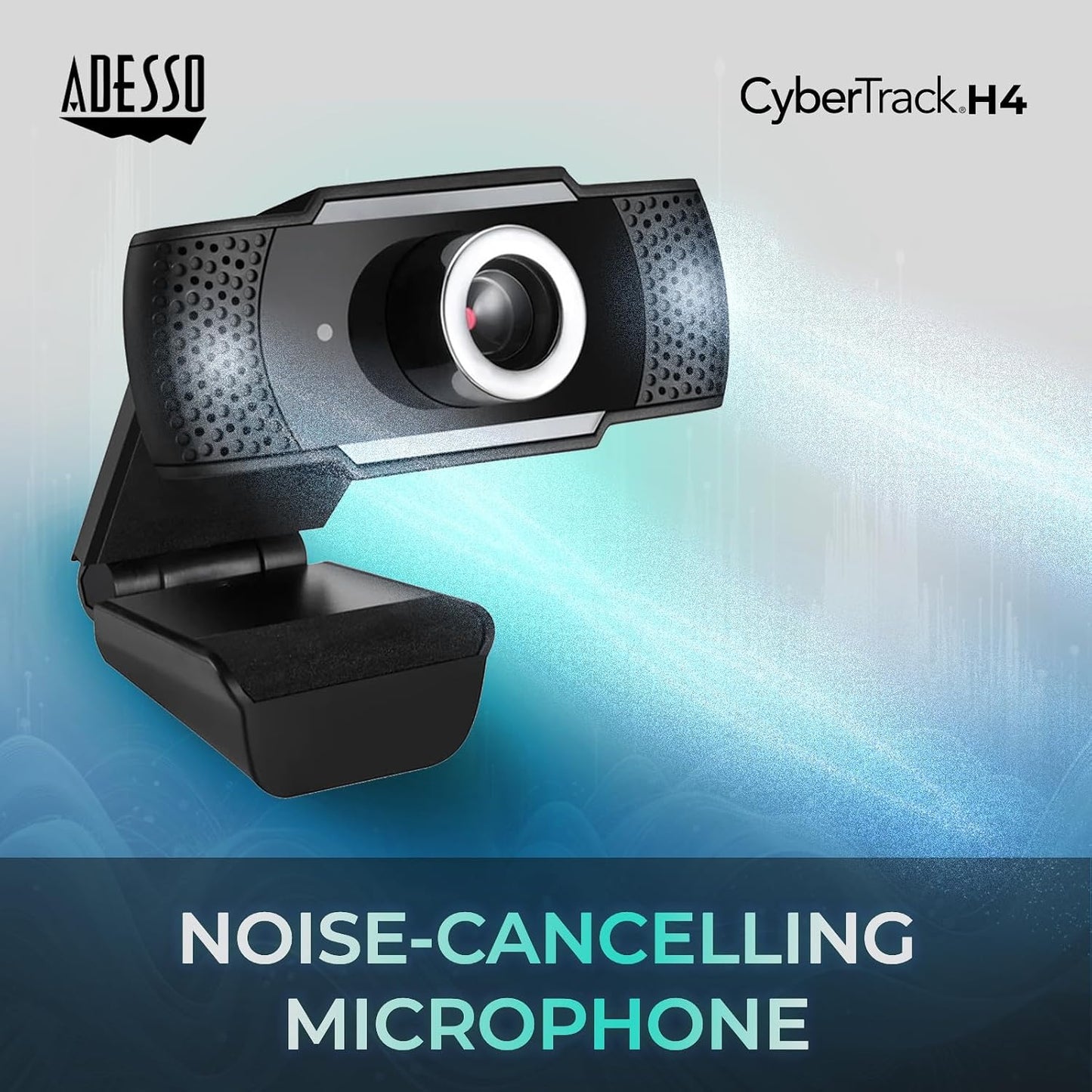 CyberTrack H4 Webcam 1080P HD USB, Black | Built-in Microphone, Zoom Certified