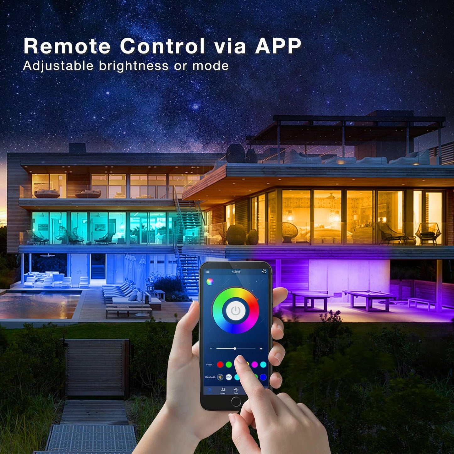 phopollo 200FT LED Strip Lights for Bedroom RGB Color Changing | Ultra Long Lights, Music Sync, Smart App Control, Remote, Party &amp; Home Decor