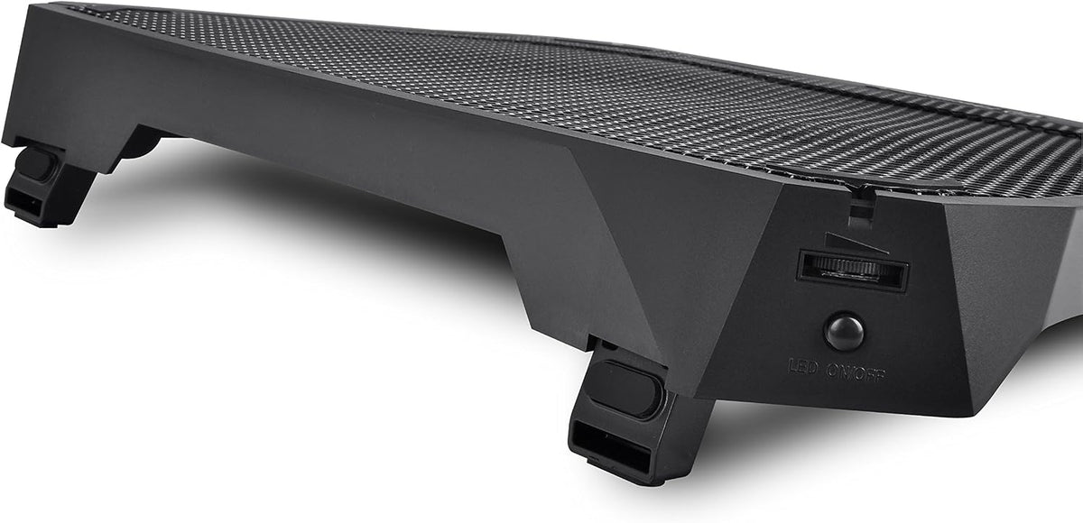 Thermaltake Massive V20 Steel Mesh Panel Single 200mm Blue LED Fan Adjustable Speed Control 10"-17" Laptop Notebook Cooling Pad CL-N004-PL20BL-A