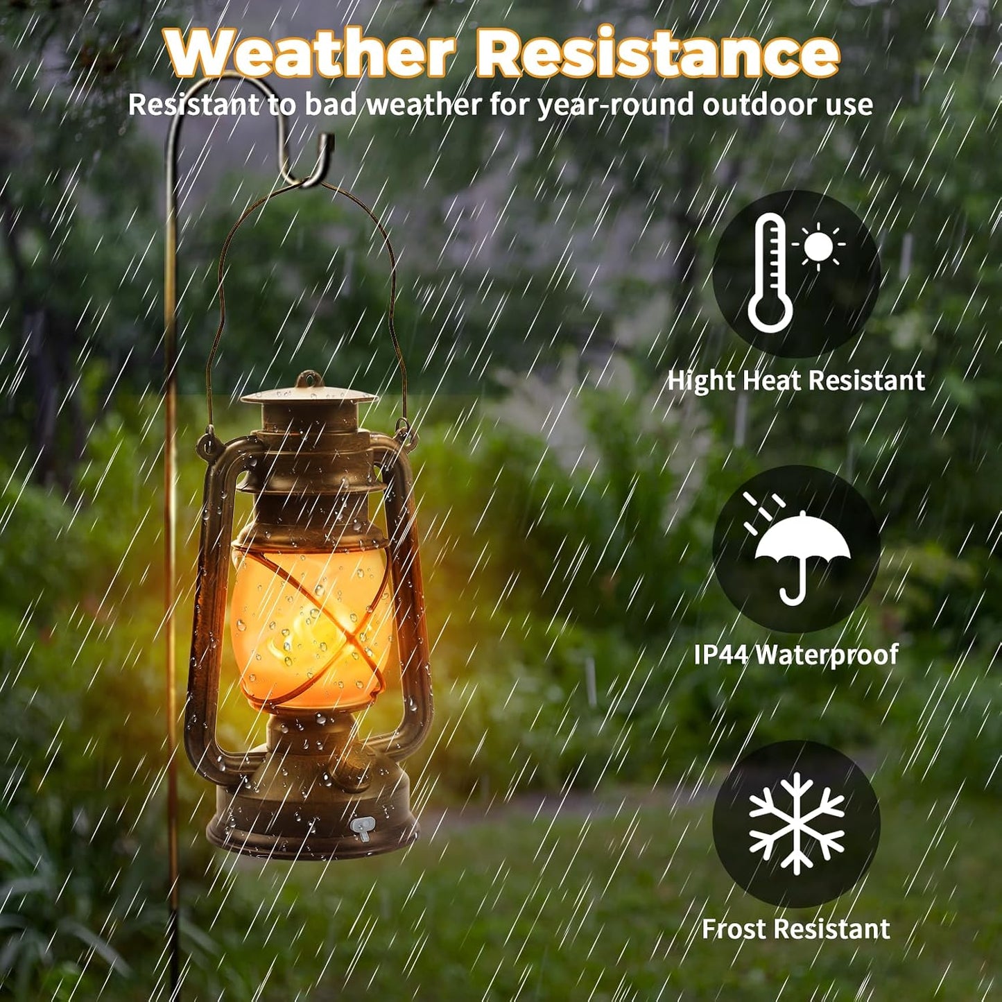 2 Pack Bronze Vintage 4 Modes Rechargeable Lanterns with Remote Control | Waterproof Hanging LED Lights with Flickering Flame, Outdoor and Indoor Decor for Camping, Patio, Garden, Pathway